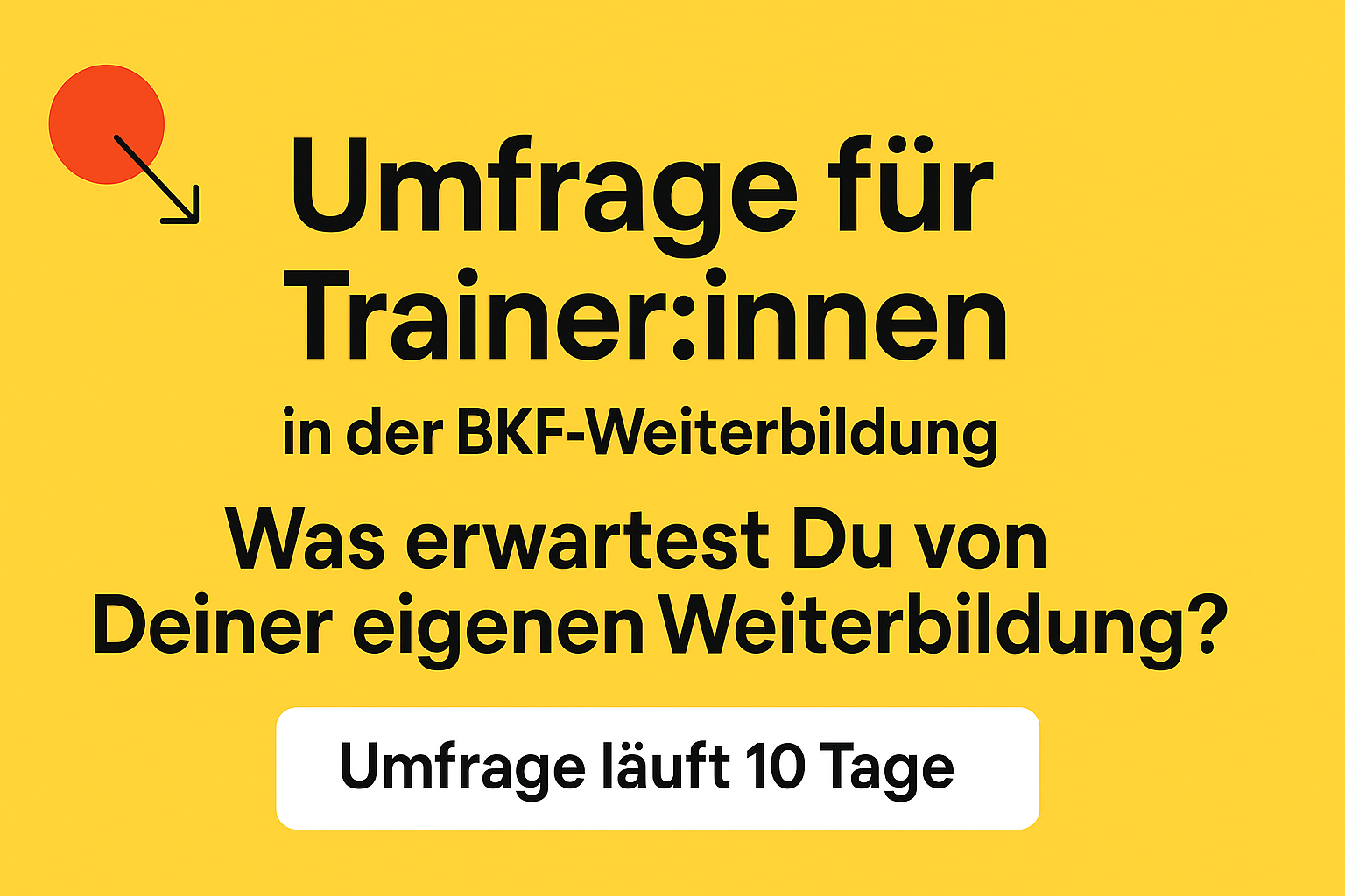 🧠 Trainer:innen-Umfrage zur eigenen Weiterbildung in der BKF-Weiterbildung