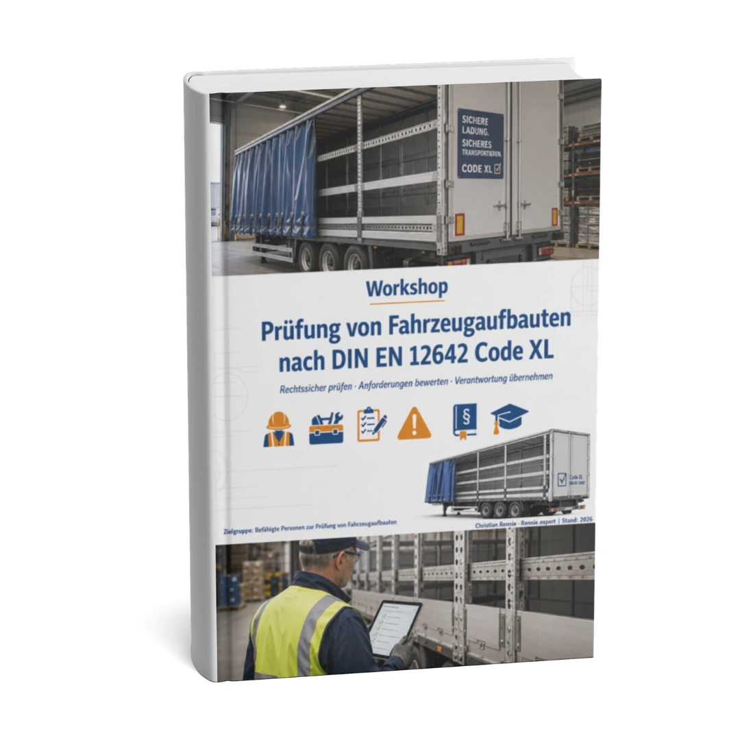 Zur Prüfung befähigte Person - Fahrzeugaufbauten nach DIN EN 12642 „Code XL“