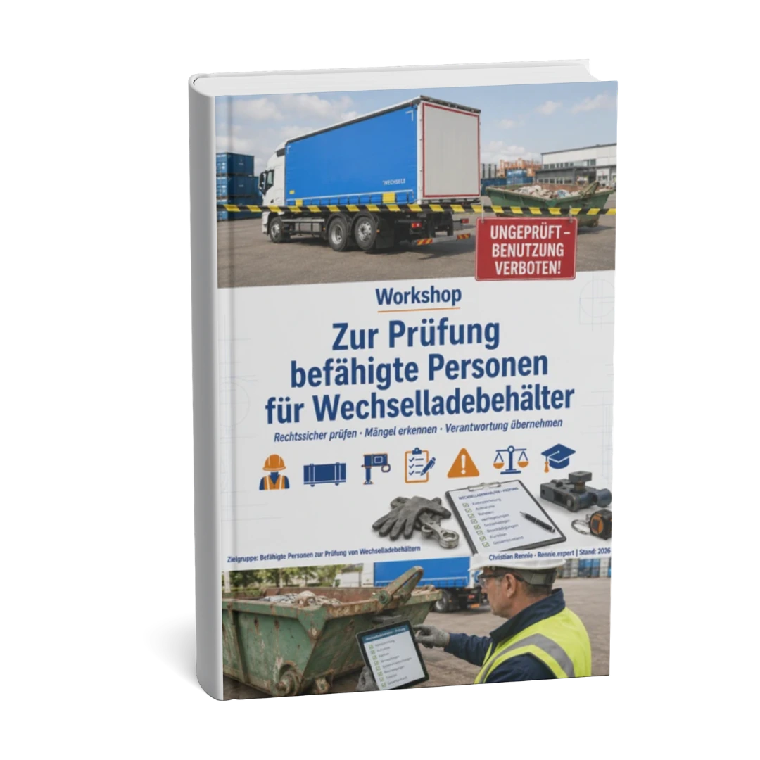 Zur Prüfung befähigte Person - Wechselladebehälter